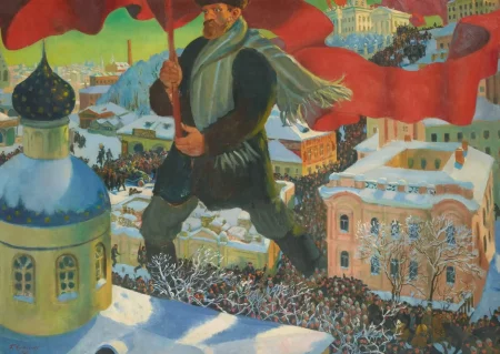 The Bolshevik by Boris Kustodiev