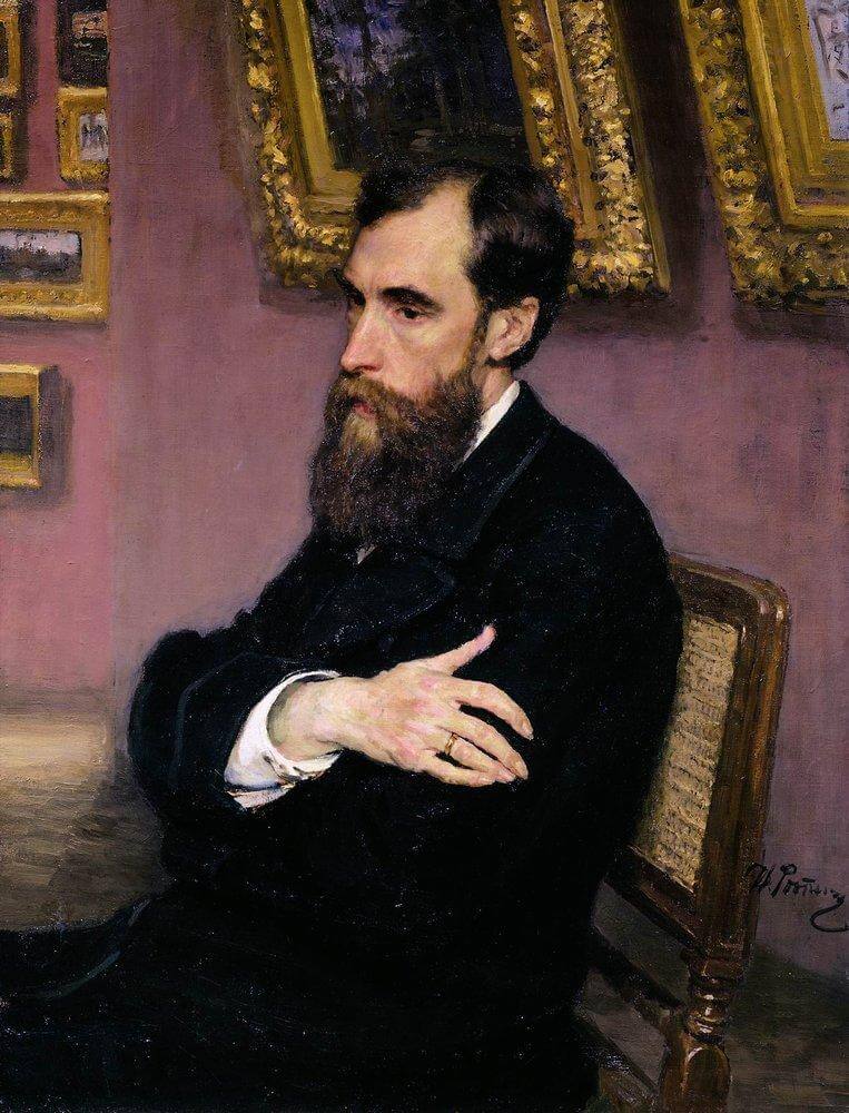 Painting by Repin “Portrait of Tretyakov” Description