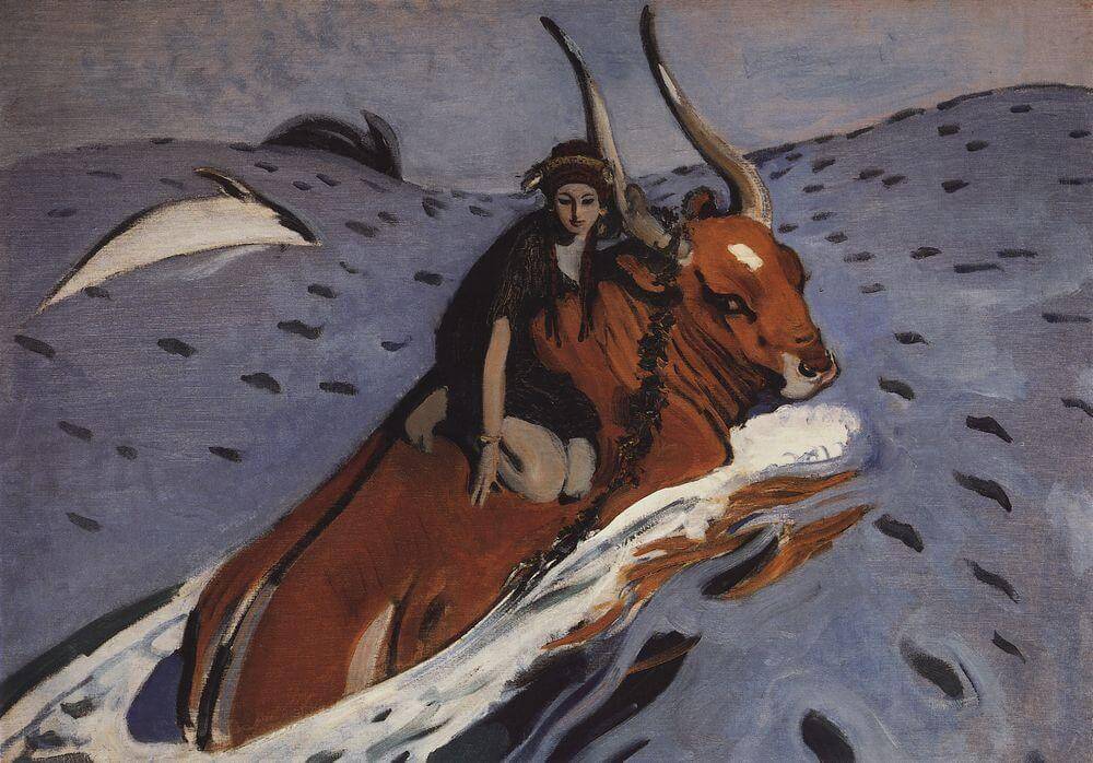 The Rape of Europa by Valentin Serov - Painting Description