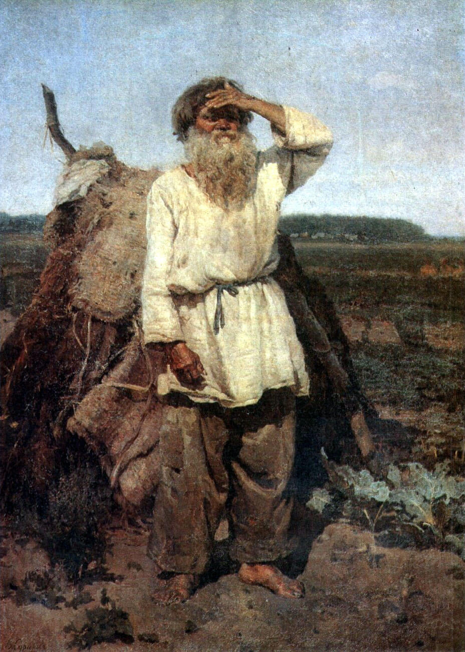 Description of the painting Vasily Surikov "The Old Gardener"