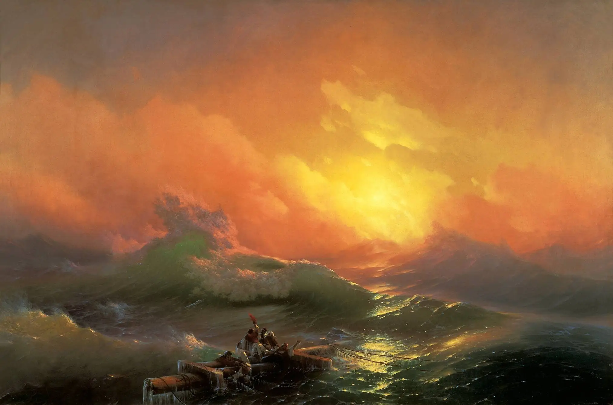 Painting "The Ninth Wave" by Ivan Aivazovsky Description