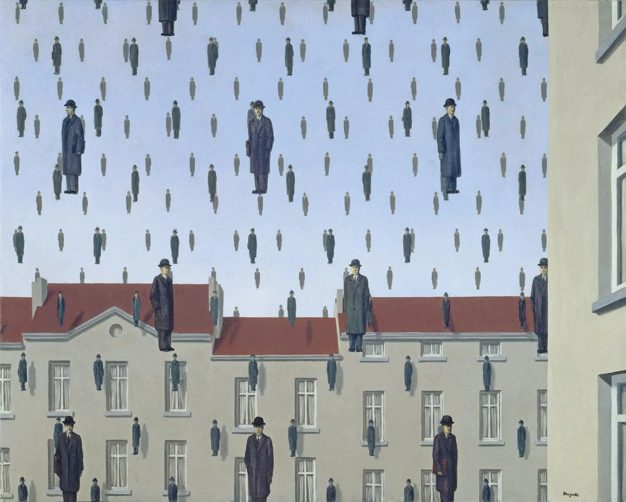 Golconda, Rene Magritte - Meaning and Analysis, 1953, Interpretation of the Painting