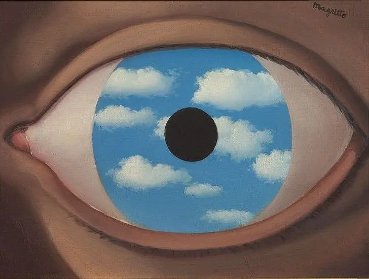 The False Mirror by Rene Magritte, 1928 - Meaning and Analysis