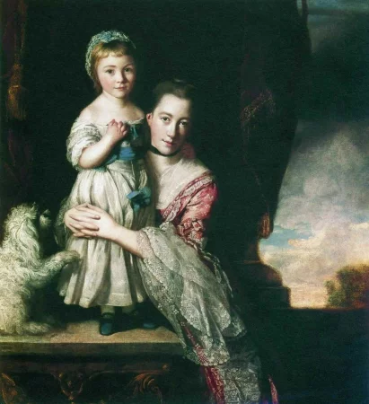Countess Spencer with her daughter Georgiana, Joshua Reynolds - Description of the Painting