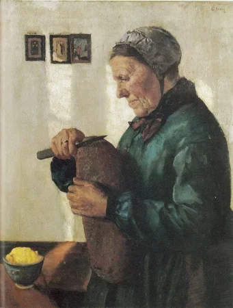 Fresh bread, Christian Krohg - Description of the Painting