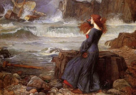 "Miranda - The Tempest", John William Waterhouse - Description of the Painting