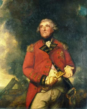 Portrait of Admiral Lord Heathfield by Joshua Reynolds - Description of the Painting