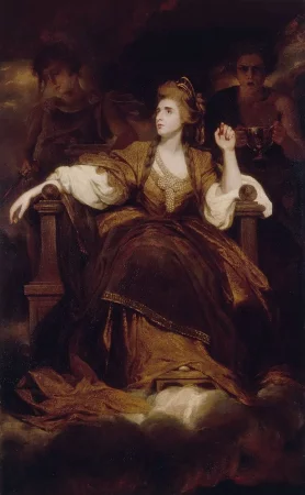 Portrait of Sarah Siddons as the Muse of Tragedy, Joshua Reynolds - Description of the Painting