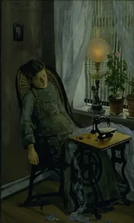 The Seamstress, Christian Krohg - Description of the Painting