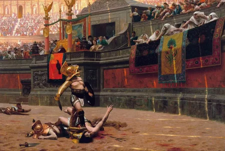 Fighting Gladiators, Jean-Leon Gerome - Description of the Painting