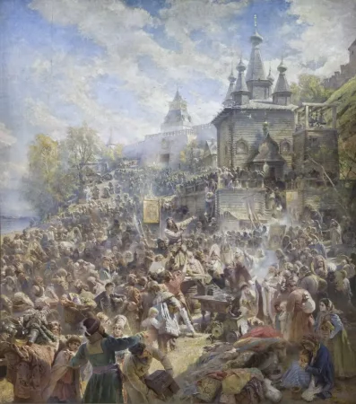Minin's Appeal, Konstantin Makovsky - Painting Description